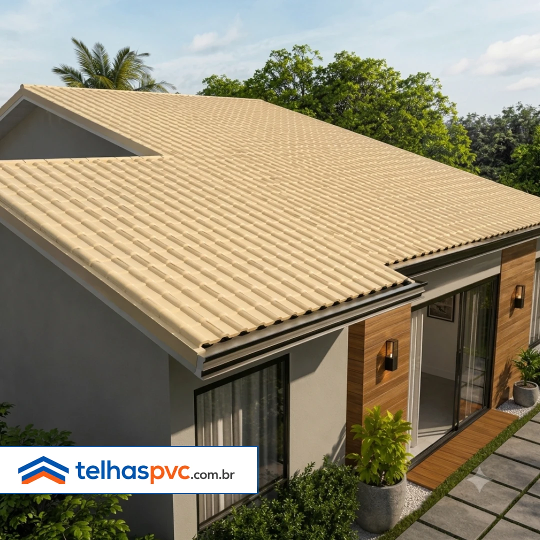 Telha PLAN PVC MARFIM-2,42 X 0.88 - Foto 2