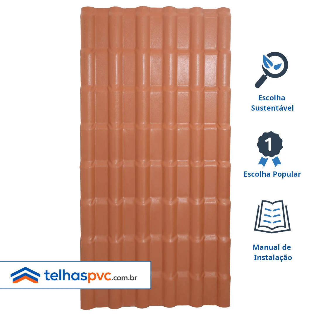 Telha PLAN PVC Ceramica -1,97 X 0,88 - Foto 1